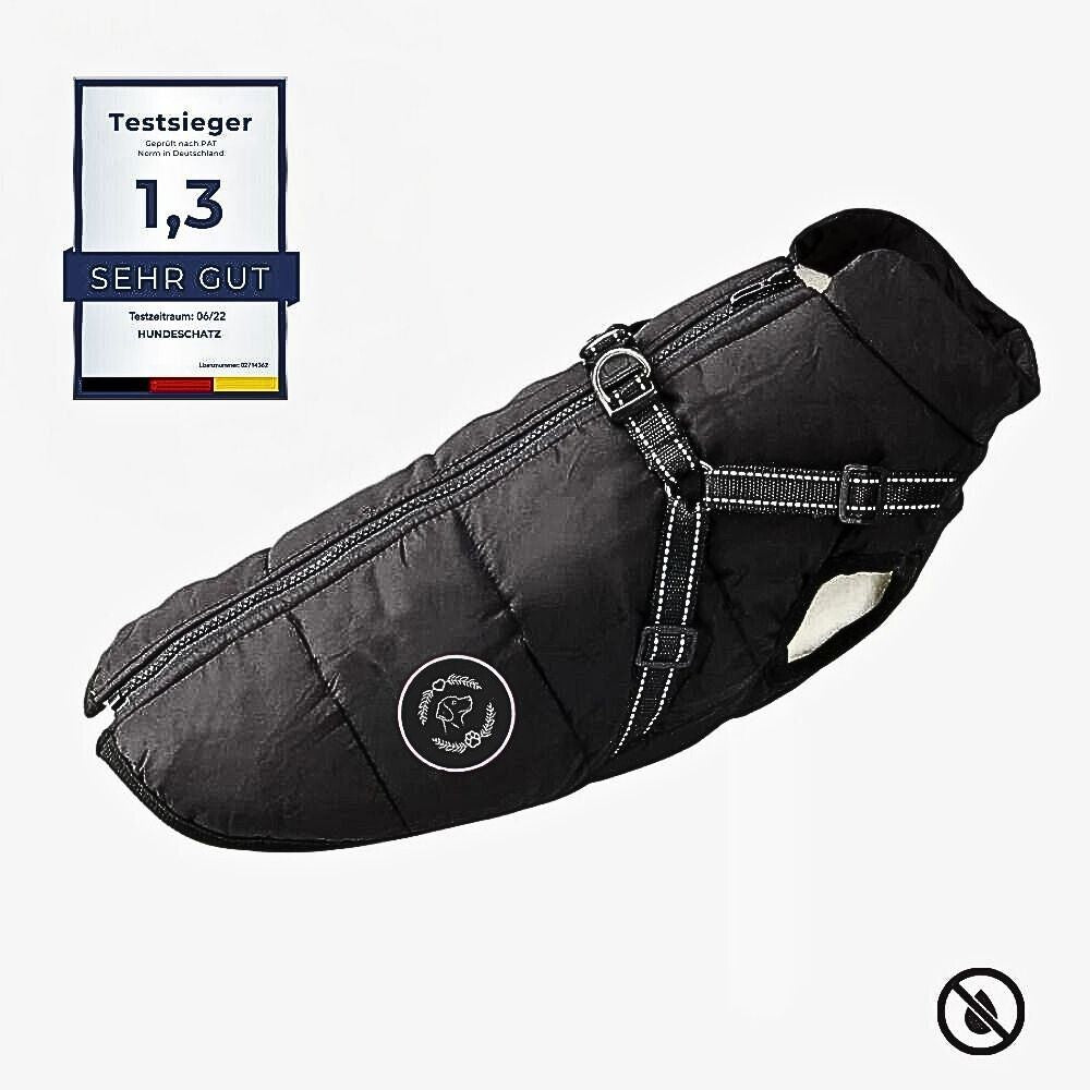 HUNDESCHATZ™ steht für höchste Qualität – detailreich verarbeiteter, wetterfester Hundemantel mit robusten Nähten und durchdachtem Design.