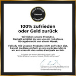 HUNDESCHATZ™ - 100% zufrieden oder Geld-zurück-Garantie. Ein Monat risikoloses Rückgaberecht für alle Produkte. Falls nicht zufrieden, einfache Rücksendung und volle Kaufpreiserstattung. Unterschrieben von Carsten Luck, Unternehmensleitung. Bedingungen unter "Widerrufsbelehrung und Muster-Widerrufsformular".