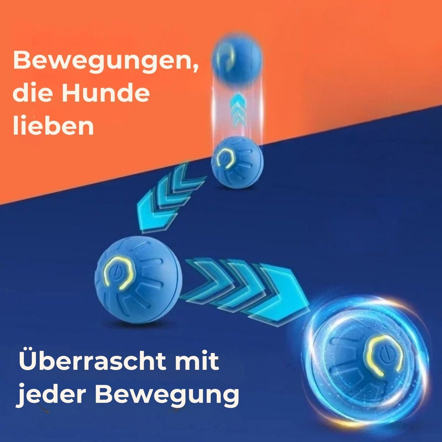 Interaktiver Hundeball, der bei jeder Bewegung überrascht – für neugierige Fellnasen
