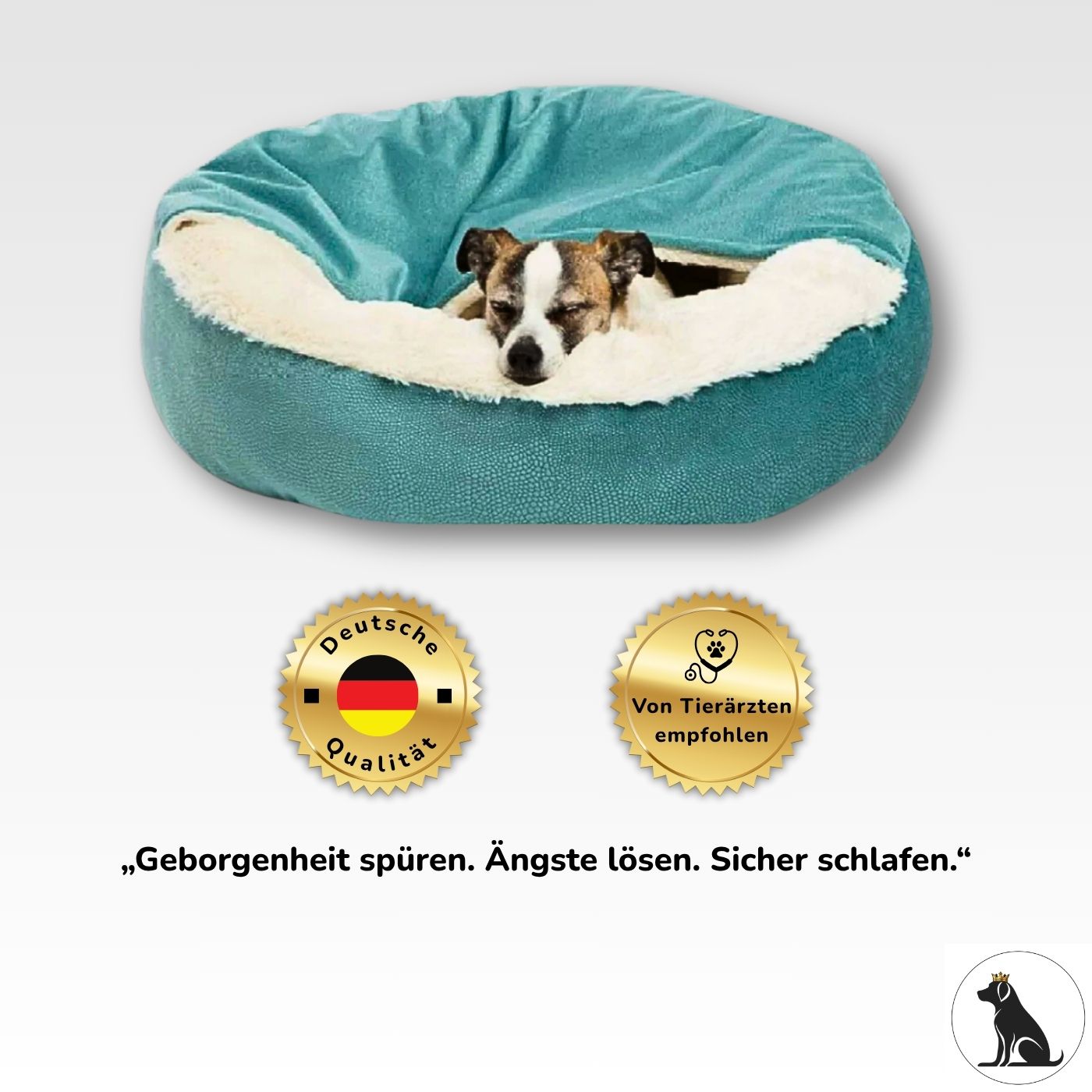 Beruhigende Hundehöhle für ängstliche Hunde – HUNDESCHATZ™