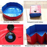 Hundepool im Detail: platzsparend faltbar, mit Ablaufventil und robustem PVC-Material