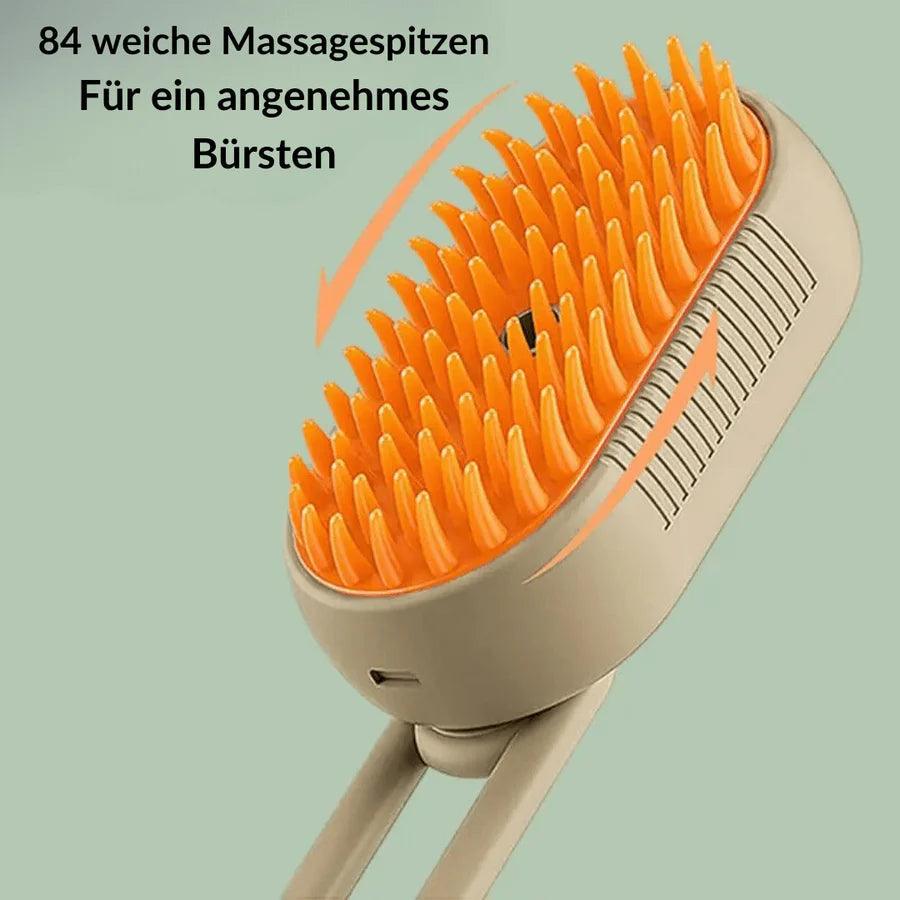 HUNDESCHATZ™ - DAMPF-FELLBÜRSTE - SteamGroom Pro 3in1 - HUNDESCHATZ