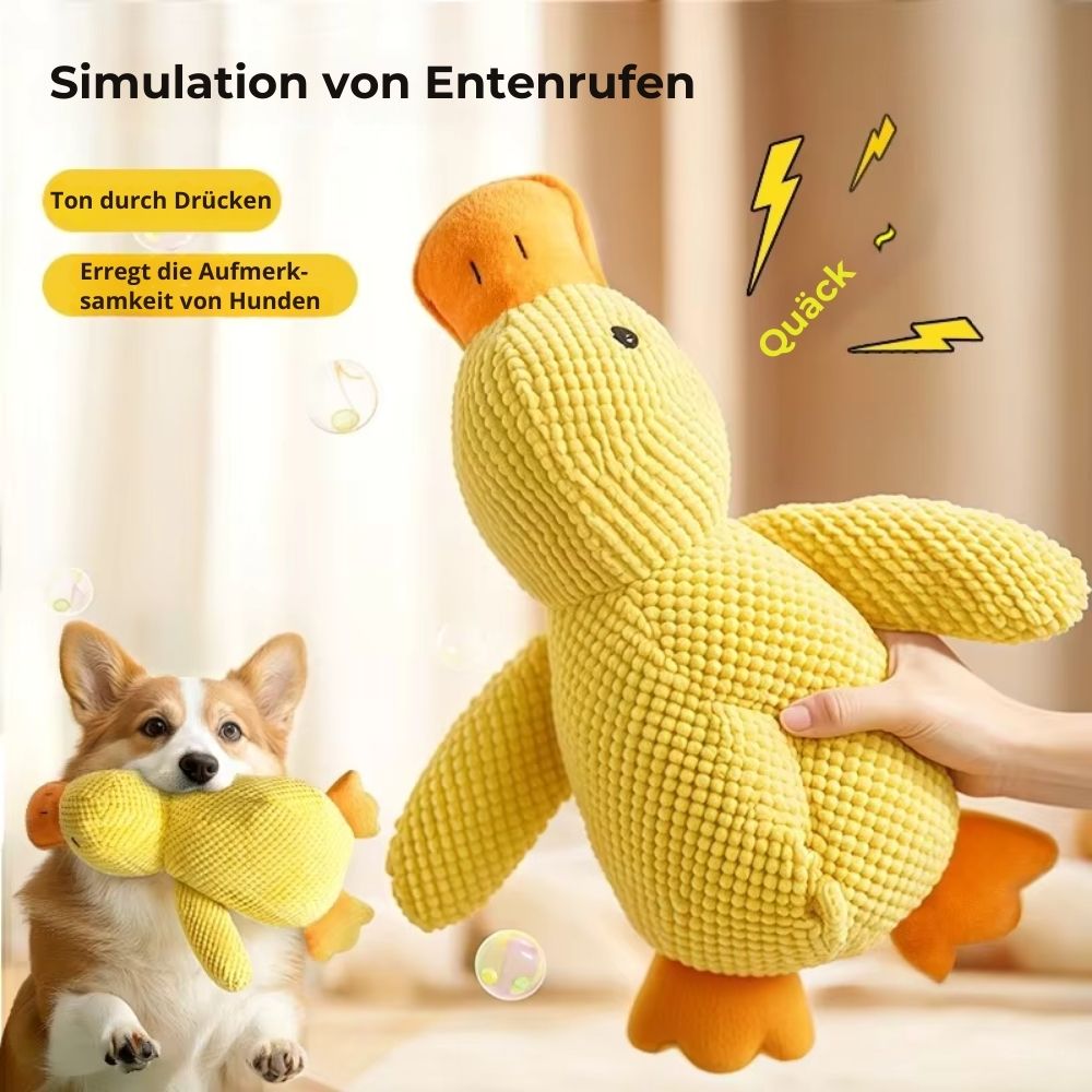 Hundespielzeug Quietscheente mit Soundfunktion – simuliert echte Entengeräusche