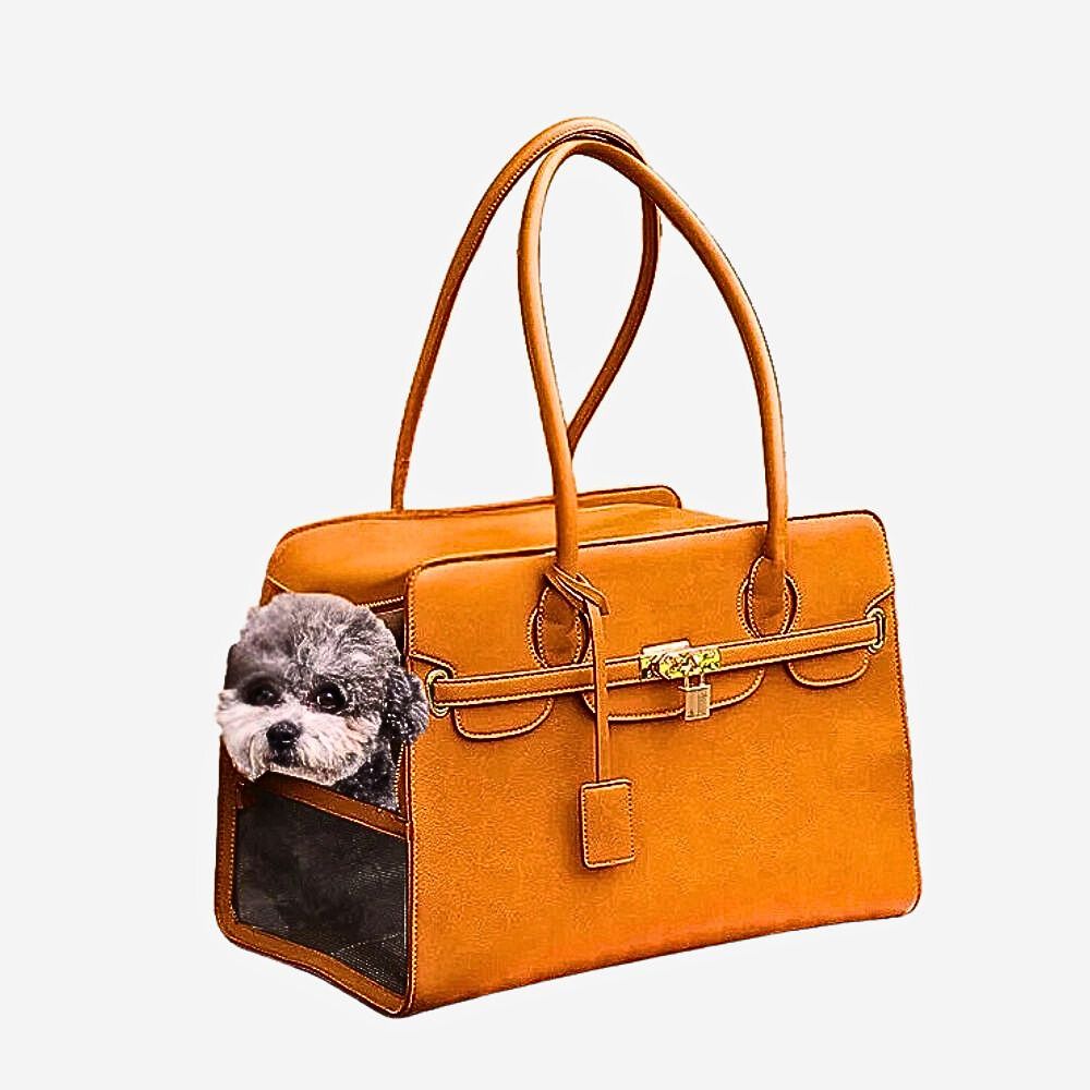 Edle Hundetasche für den sicheren und komfortablen Transport – stilvolles Design mit Belüftungsfenster für kleine Hunde. Perfekt für unterwegs.