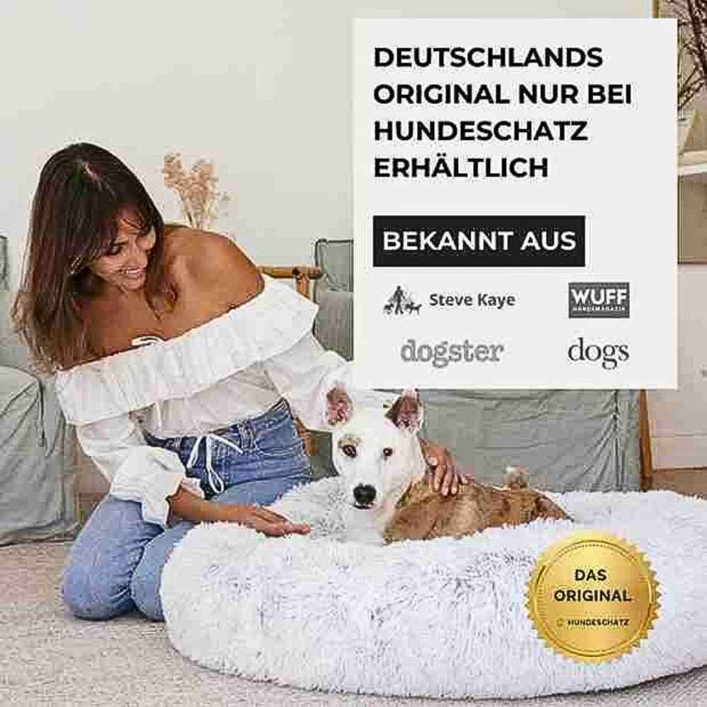 Das orthopädische Hundebett "Wolke 7" von HUNDESCHATZ™ – das Original in Deutschland, bekannt aus WUFF, dogster und weiteren Medien. Ein kuscheliger Hundekorb für maximalen Komfort und Geborgenheit.