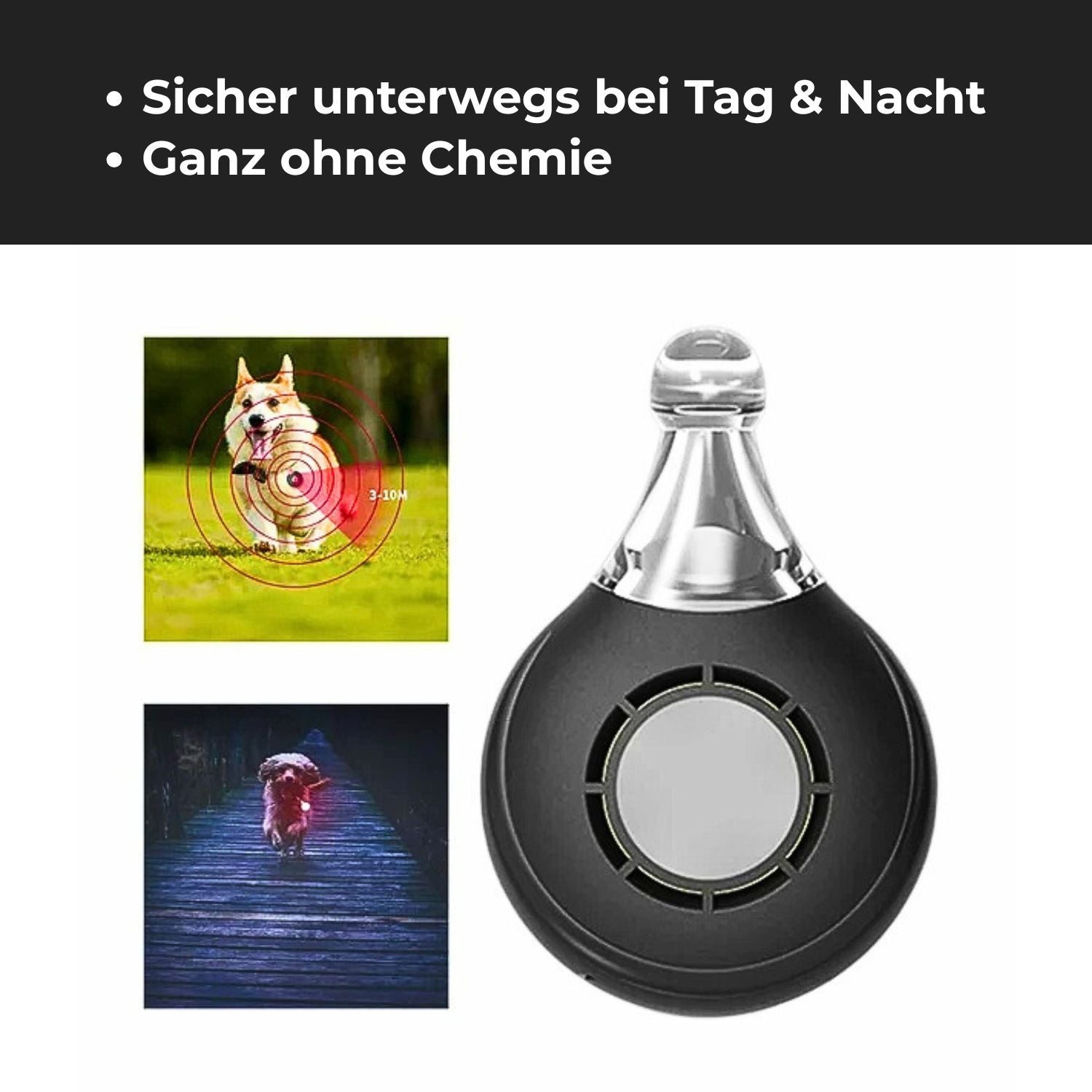 Terrain D.O.G. Sicherheitslicht Für Halsband – Bewegungsaktiviert, Wasserdicht, Ohne Batterien (blau)